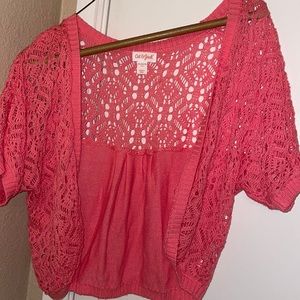 Cat and Jack pink Balarow knitted sweater size: girls 14-16